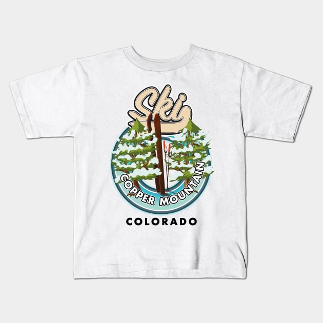 Copper Mountain Colorado Ski Kids T-Shirt by nickemporium1